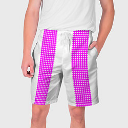 Шорты на шнурке мужские Color pink white, цвет: 3D-принт