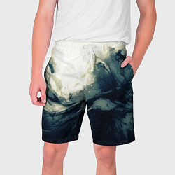 Мужские шорты Чёрно-синие абстрактные краски
