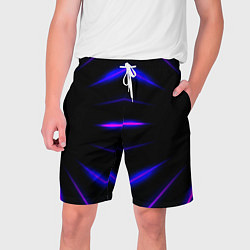 Мужские шорты Color black neon stripes