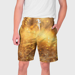 Шорты на шнурке мужские Золотые лучи солнца на рассвете, цвет: 3D-принт