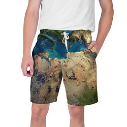 Шорты на шнурке мужские Земля, цвет: 3D-принт