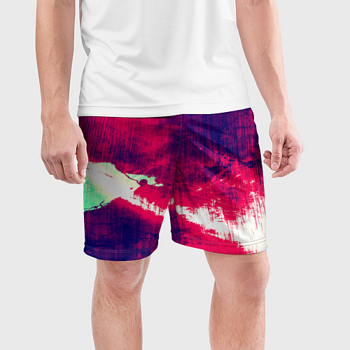 Мужские спортивные шорты Брызги красок / 3D-принт – фото 3