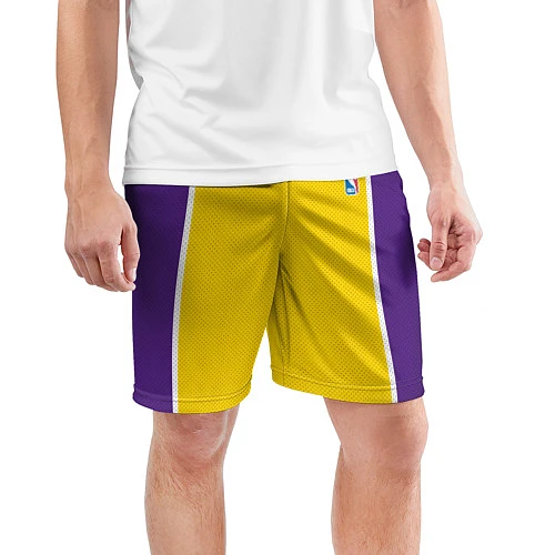 Мужские спортивные шорты Lakers / 3D-принт – фото 3