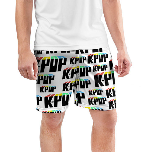 Мужские спортивные шорты K-pop Pattern / 3D-принт – фото 3