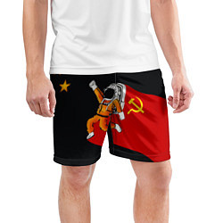 Шорты спортивные мужские Советский Гагарин, цвет: 3D-принт — фото 2
