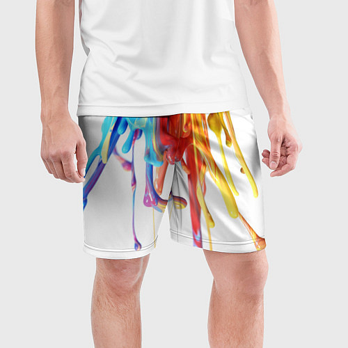 Мужские спортивные шорты Краска / 3D-принт – фото 3