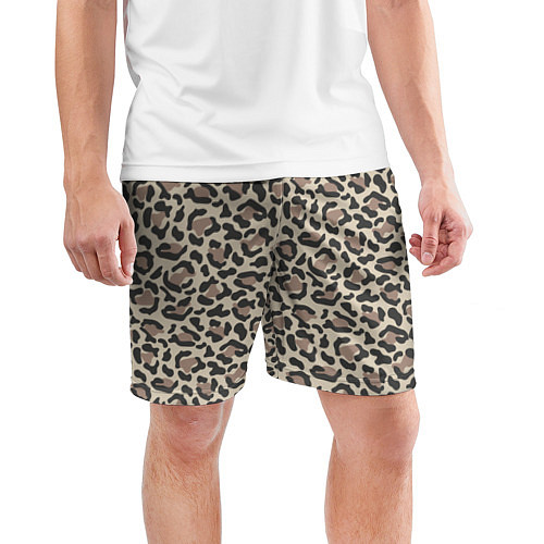 Мужские спортивные шорты Шкура леопарда / 3D-принт – фото 3