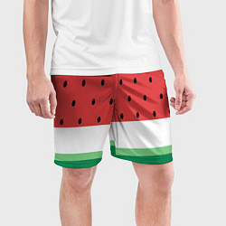 Шорты спортивные мужские Сочный арбуз, цвет: 3D-принт — фото 2