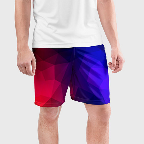 Мужские спортивные шорты Red&Blue / 3D-принт – фото 3