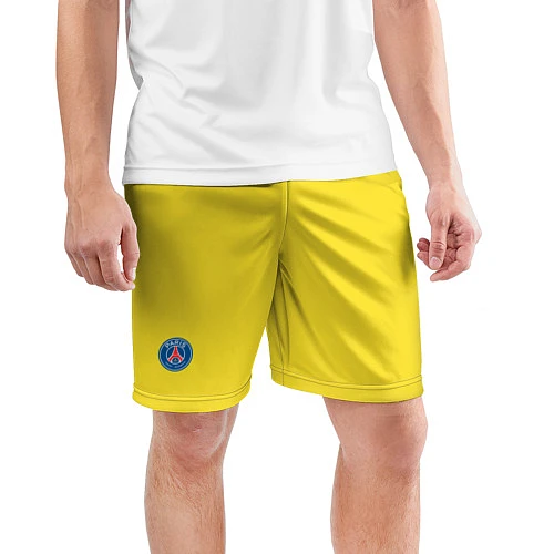 Мужские спортивные шорты PSG FC: Yellow / 3D-принт – фото 3