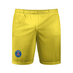 Шорты спортивные мужские PSG FC: Yellow, цвет: 3D-принт
