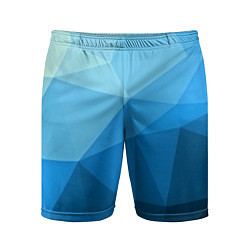 Шорты спортивные мужские Geometric blue, цвет: 3D-принт
