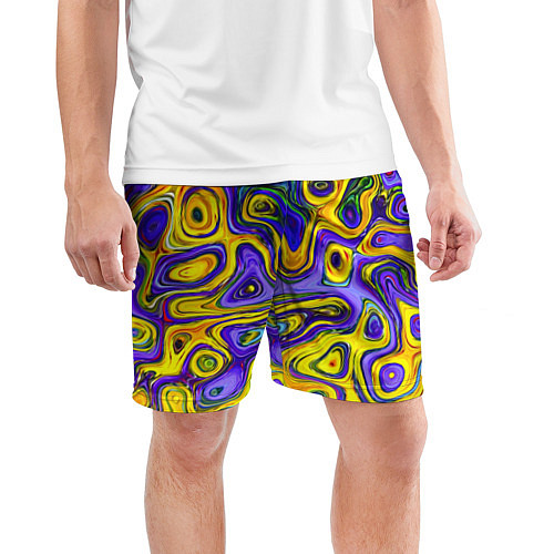 Мужские спортивные шорты Цветная текстура / 3D-принт – фото 3