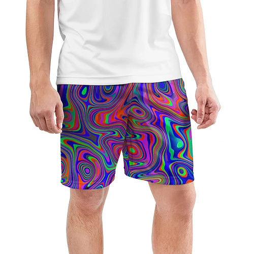 Мужские спортивные шорты Цветная текстура 5 / 3D-принт – фото 3