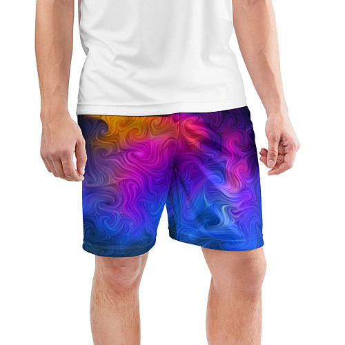 Мужские спортивные шорты Узор цвета / 3D-принт – фото 3