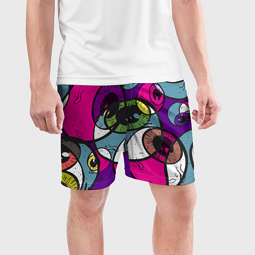 Мужские спортивные шорты Глаза / 3D-принт – фото 3