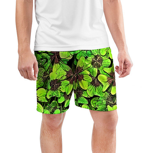 Мужские спортивные шорты Clover pattern / 3D-принт – фото 3