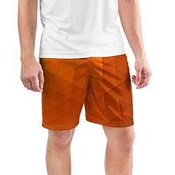 Шорты спортивные мужские Orange abstraction, цвет: 3D-принт — фото 2
