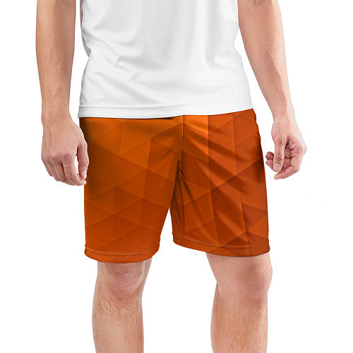 Мужские спортивные шорты Orange abstraction / 3D-принт – фото 3