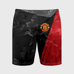 Шорты спортивные мужские FC Manchester United: Abstract, цвет: 3D-принт