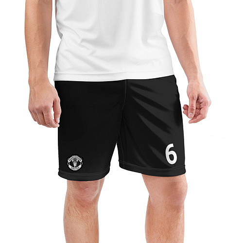 Мужские спортивные шорты Man UTD FC: Pogba Home 17/18 / 3D-принт – фото 3