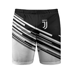 Шорты спортивные мужские FC Juventus: B&W Line, цвет: 3D-принт
