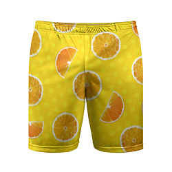 Шорты спортивные мужские Апельсиновое настроение, цвет: 3D-принт