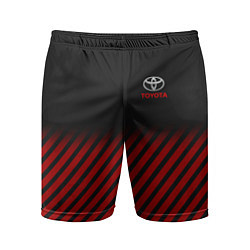 Шорты спортивные мужские Toyota: Red Lines, цвет: 3D-принт