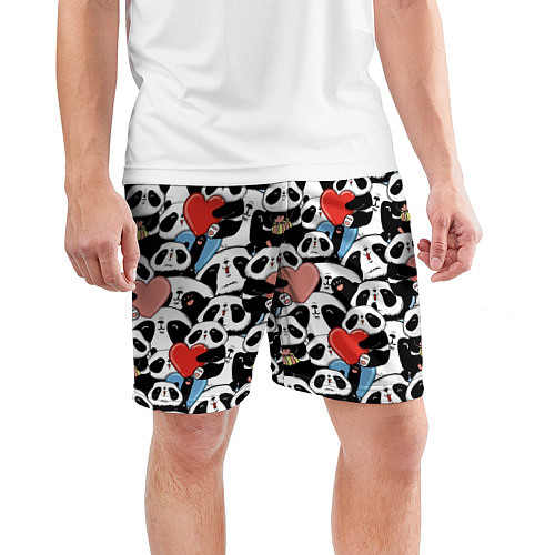 Мужские спортивные шорты Funny Pandas / 3D-принт – фото 3