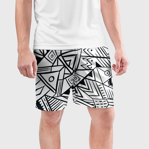 Мужские спортивные шорты Boho Style / 3D-принт – фото 3
