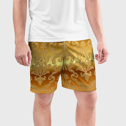 Мужские спортивные шорты Золотой орнамент / 3D-принт – фото 3