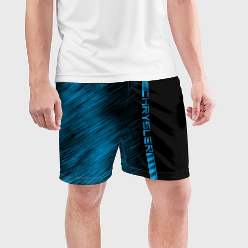 Мужские спортивные шорты Chrysler синие полосы / 3D-принт – фото 3