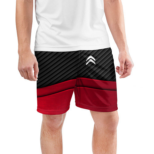 Мужские спортивные шорты Citroen: Red Carbon / 3D-принт – фото 3