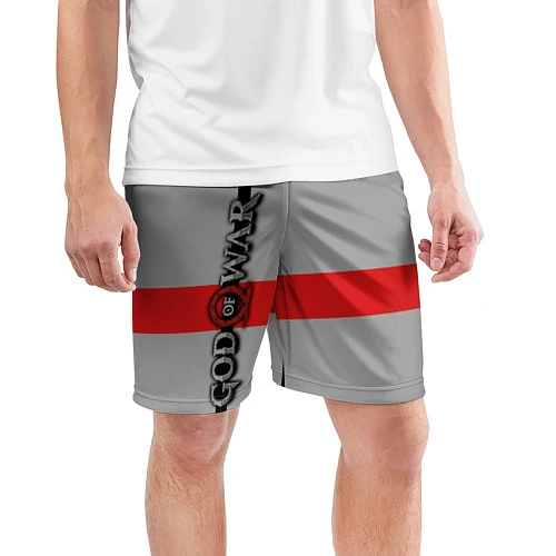 Мужские спортивные шорты God of War: Grey Style / 3D-принт – фото 3