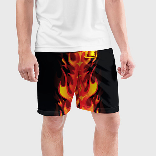 Мужские спортивные шорты PUBG: Hell Flame / 3D-принт – фото 3