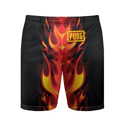 Шорты спортивные мужские PUBG: Hell Flame, цвет: 3D-принт