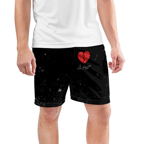 Мужские спортивные шорты Lil Peep: Broken Heart / 3D-принт – фото 3