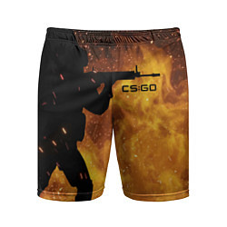 Шорты спортивные мужские CS:GO Dark Fire, цвет: 3D-принт
