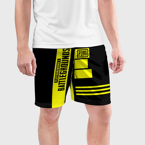 Мужские спортивные шорты PUBG: Yellow Lifestyle / 3D-принт – фото 3