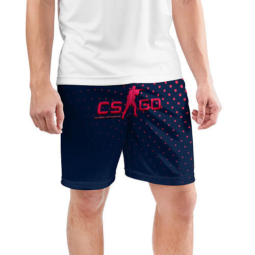 Мужские спортивные шорты CS:GO Pink Dotted / 3D-принт – фото 3