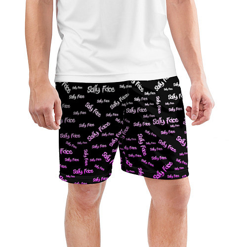 Мужские спортивные шорты Sally Face: Violet Pattern / 3D-принт – фото 3