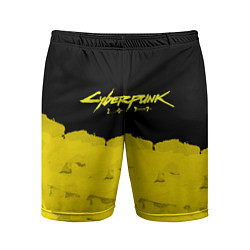 Мужские спортивные шорты Cyberpunk 2077: Yellow & Black