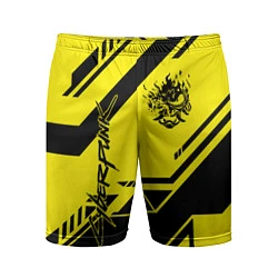 Мужские спортивные шорты Cyberpunk 2077: Yellow Samurai