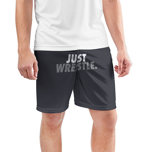 Мужские спортивные шорты Just wrestle / 3D-принт – фото 3