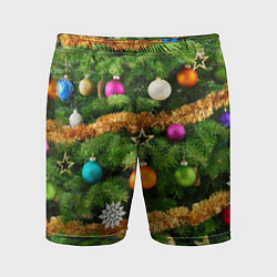 Мужские спортивные шорты Живая новогодняя ёлка