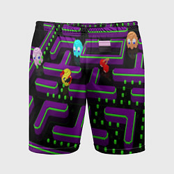 Шорты спортивные мужские PAC-MAN 3D, цвет: 3D-принт
