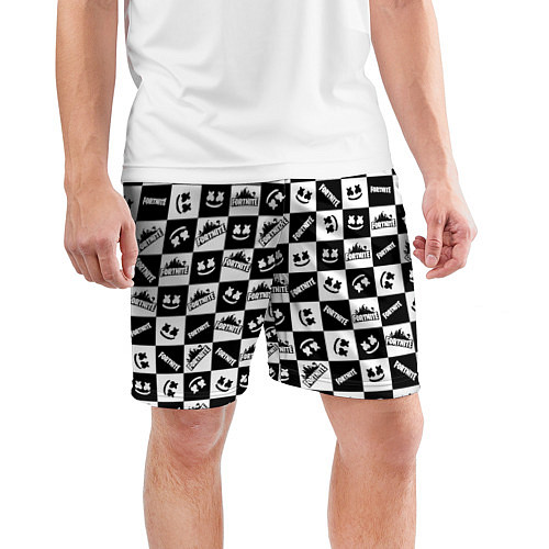 Мужские спортивные шорты Fortnite&Marshmello / 3D-принт – фото 3