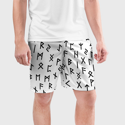 Мужские спортивные шорты Руны / 3D-принт – фото 3