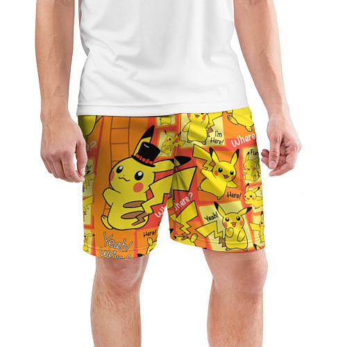 Мужские спортивные шорты Pikachu / 3D-принт – фото 3