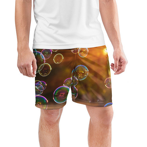 Мужские спортивные шорты Мыльные пузыри / 3D-принт – фото 3